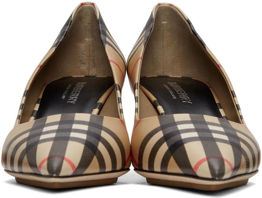 Burberry Beige Vintage Check Aubri Heels - Picture 2