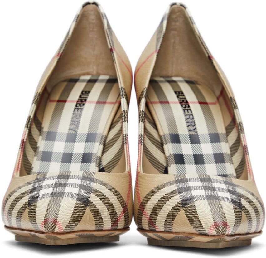 Burberry Beige Vintage Check Aubri Pumps - Picture 2