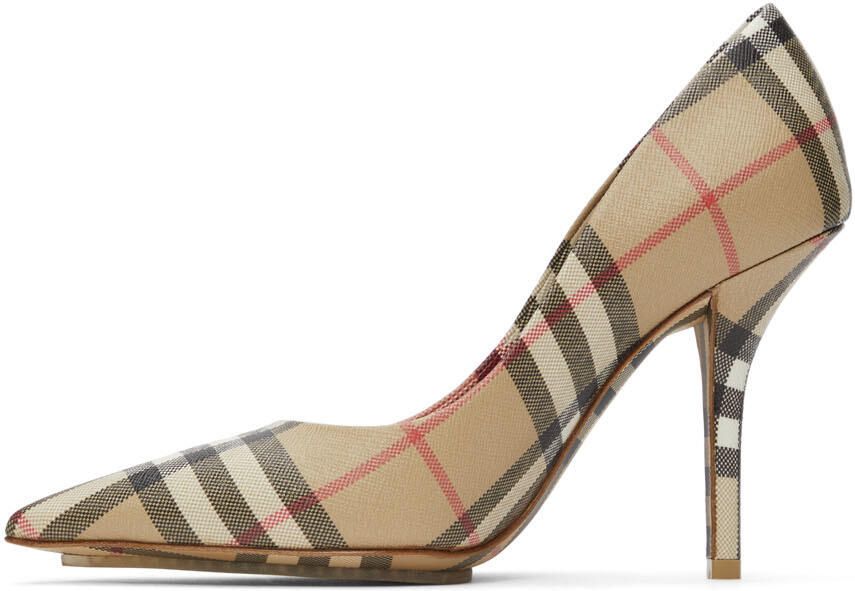 Burberry Beige Vintage Check Aubri Pumps - Picture 3