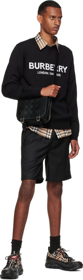 Burberry Black & Beige Arthur Check Sneakers - Picture 4