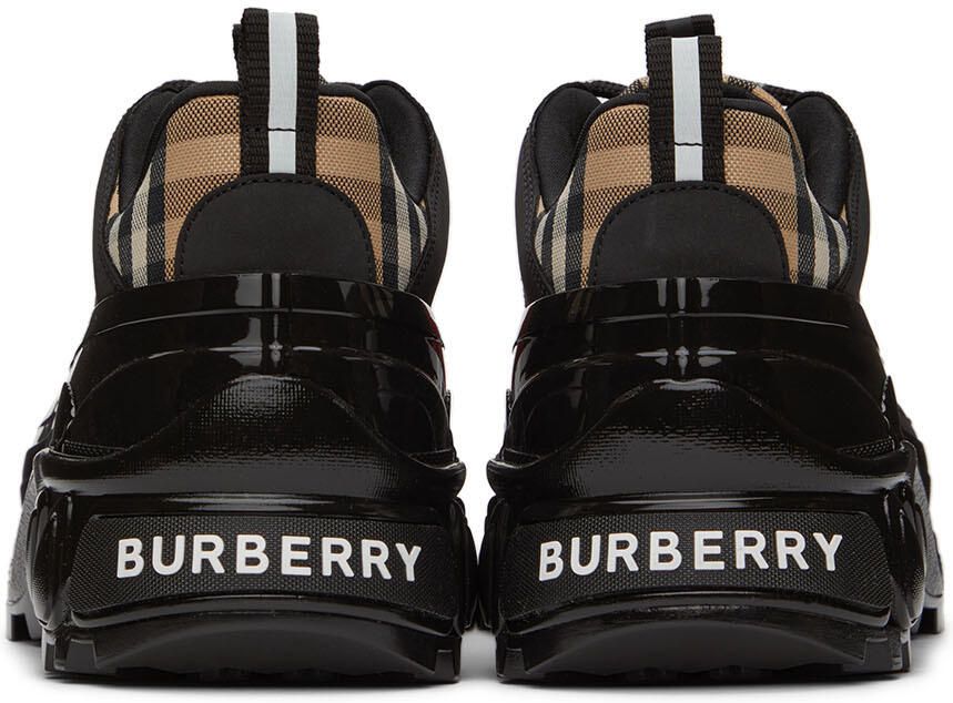 Burberry Black & Red Arthur Sneakers