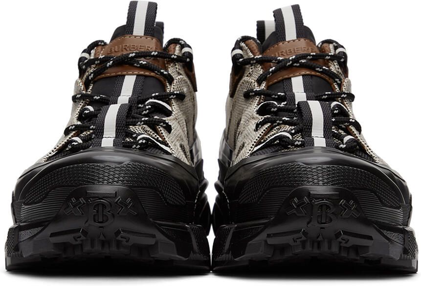 Burberry Black & White Canvas Arthur Sneakers