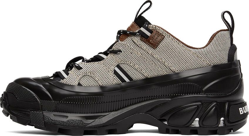 Burberry Black & White Canvas Arthur Sneakers - Picture 2