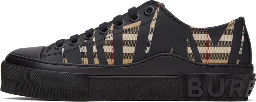 Burberry Black Embossed Sneakers - Picture 4