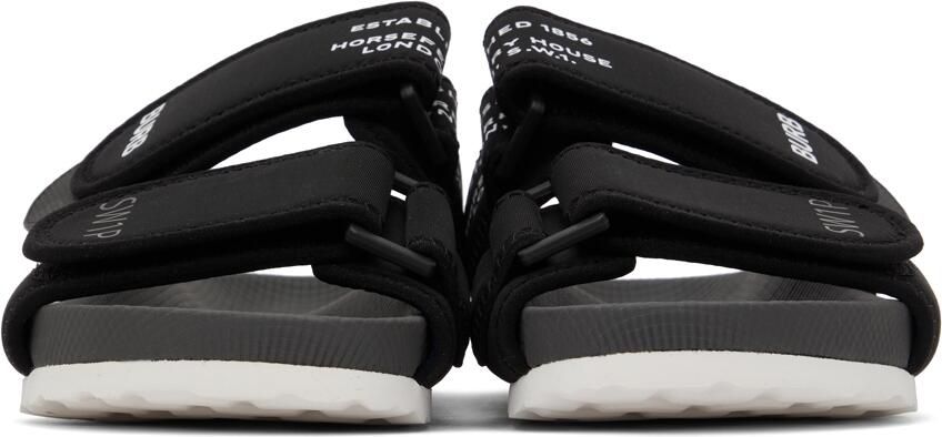 Burberry Black 'Horseferry' Print Sandals - Picture 3