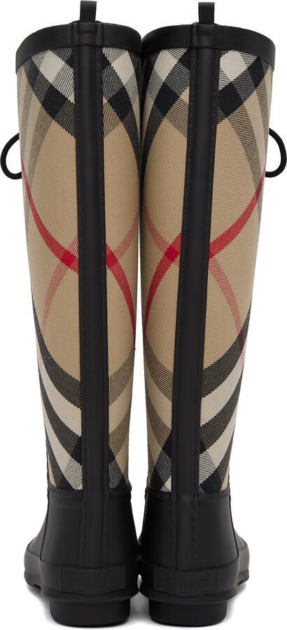 Burberry Black House Check Rain Boots - Picture 3