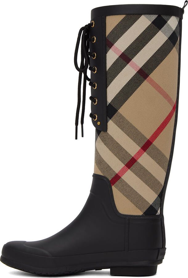 Burberry Black House Check Rain Boots