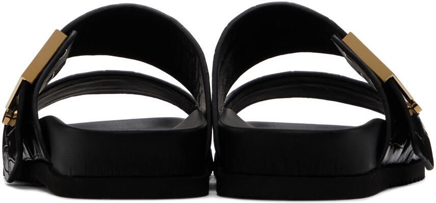 Burberry Black Leather Sandals