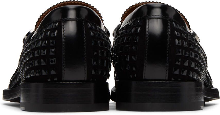 Burberry Black Logo Crystal Loafers
