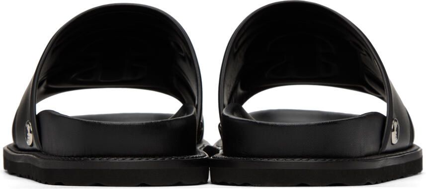 Burberry Black Motif Sandals