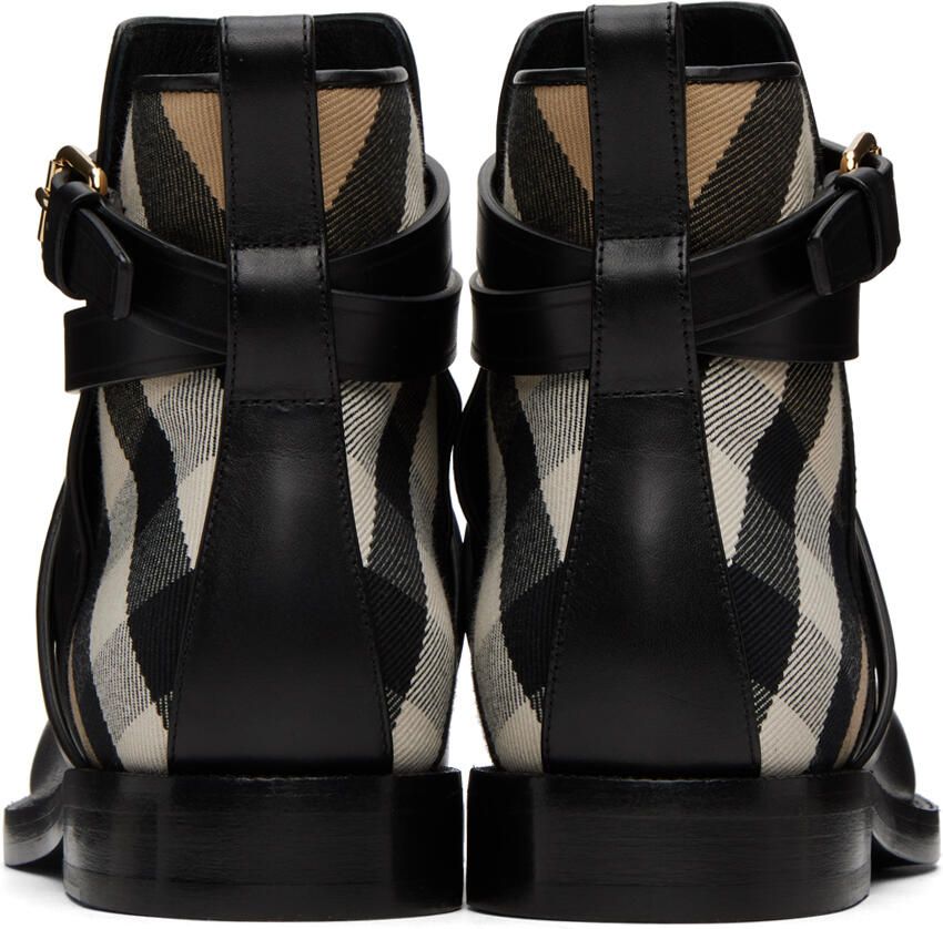 Burberry Black New Pryle Check Boots