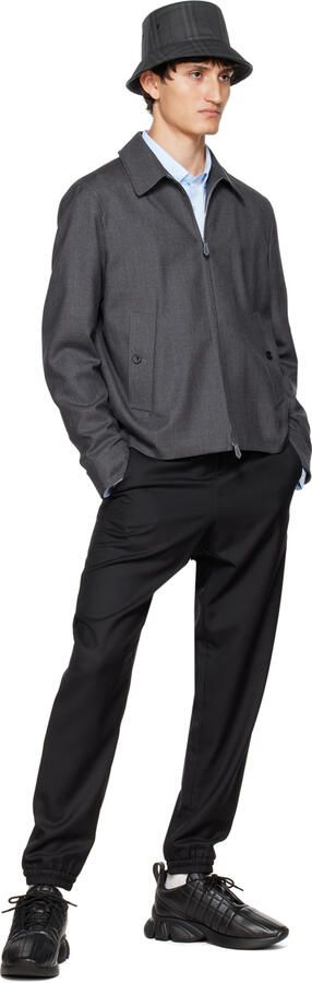 Burberry Black Quilted Leather Classic Sneakers - Picture 4