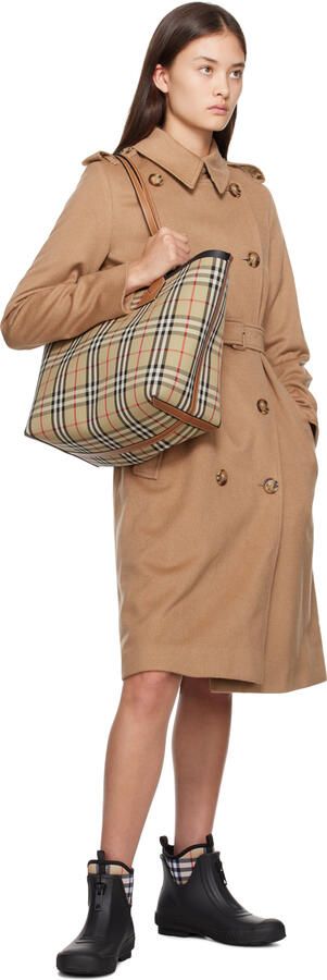 Burberry Black Vintage Check Boots - Picture 4