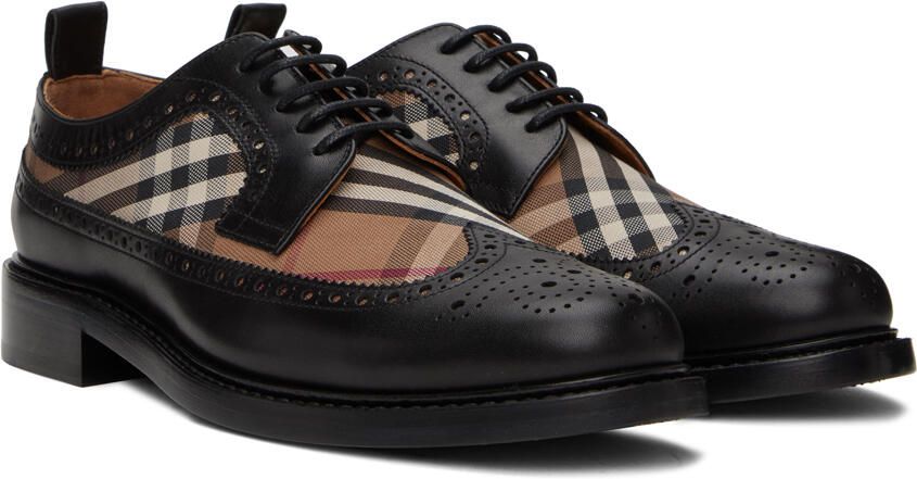 Burberry Black Vintage Check Derbys - Picture 2