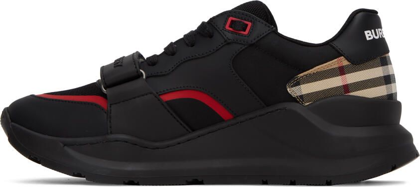 Burberry Black Vintage Check Sneakers - Picture 3