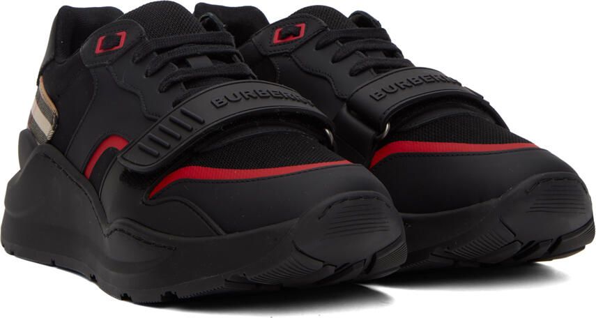 Burberry Black Vintage Check Sneakers - Picture 2