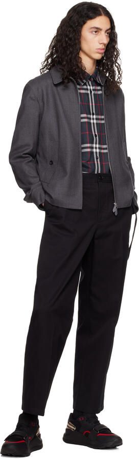 Burberry Black Vintage Check Sneakers - Picture 4