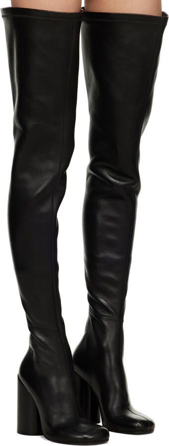 Burberry Black Zip Tall Boots - Picture 2
