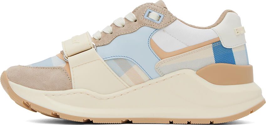 Burberry Blue Check Sneakers - Picture 3
