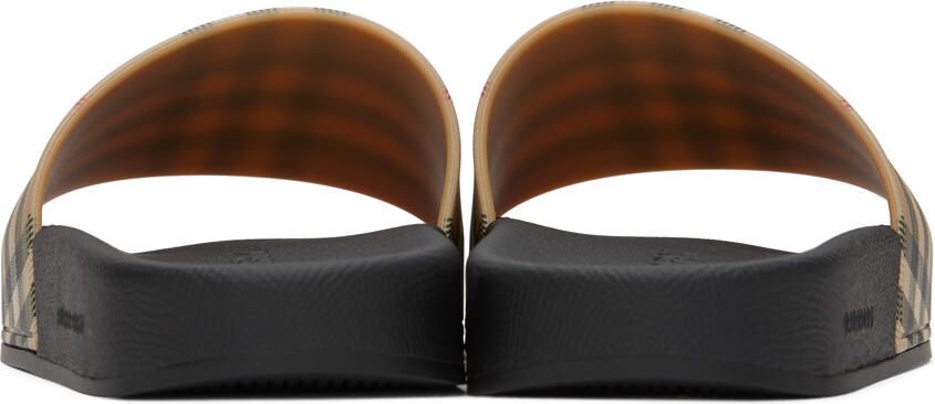 Burberry Brown & Beige Check Sandals