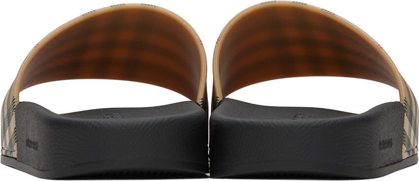 Burberry Brown & Beige Check Sandals