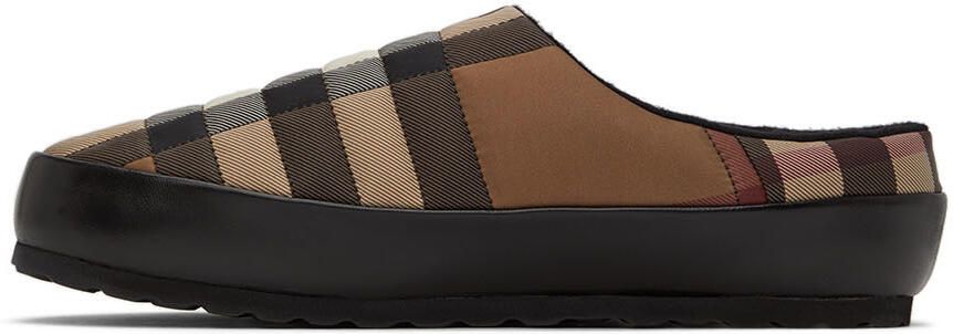 Burberry Brown & Beige Northaven Check Slippers - Picture 3