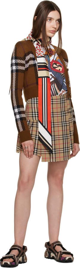 Burberry Brown Arthur Check Sandals - Picture 4