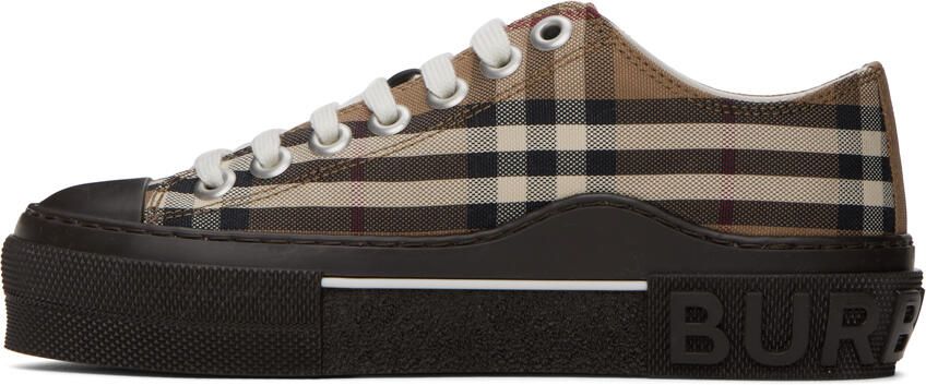 Burberry Brown Check Sneakers - Picture 3