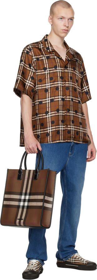 Burberry Brown Check Sneakers - Picture 4