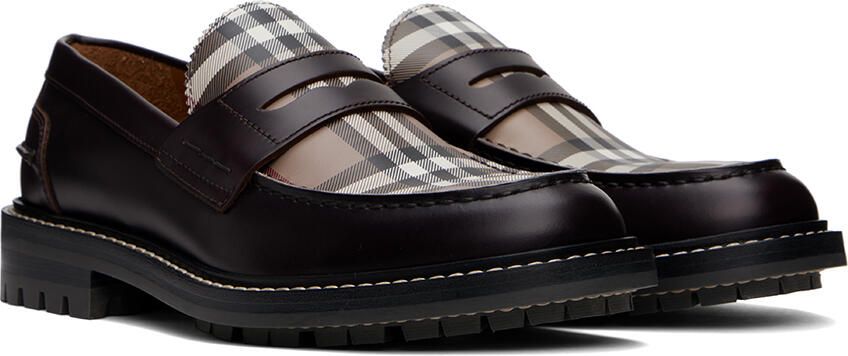 Burberry Brown Vintage Check Loafers - Picture 2