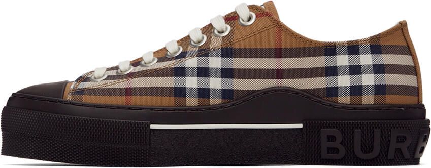 Burberry Brown Vintage Check Sneakers - Picture 4