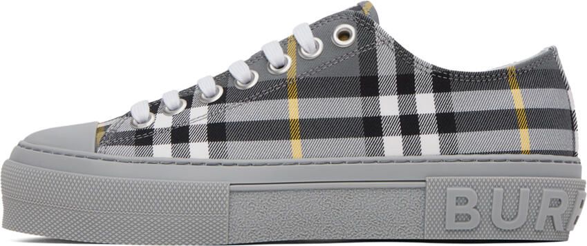 Burberry Gray Vintage Check Sneakers - Picture 3