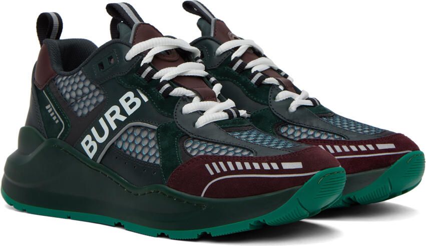 Burberry Green Embossed Sneakers - Picture 2