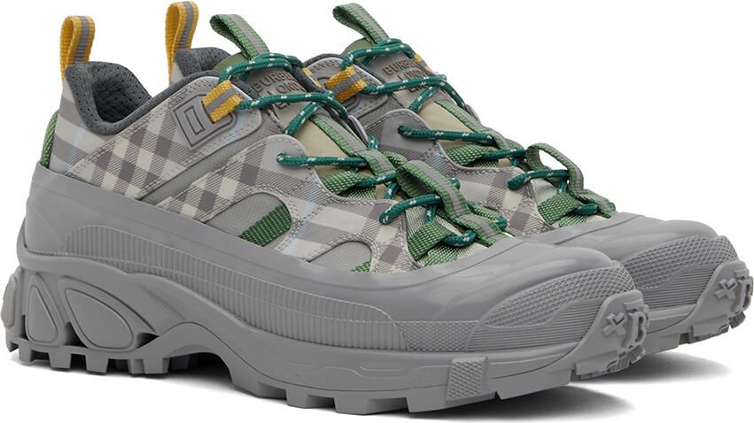 Burberry Grey Arthur Low-Top Sneakers - Picture 2