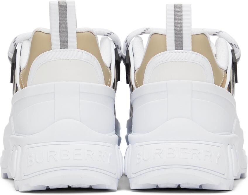 Burberry Kids Beige & White Vintage Check Sneakers