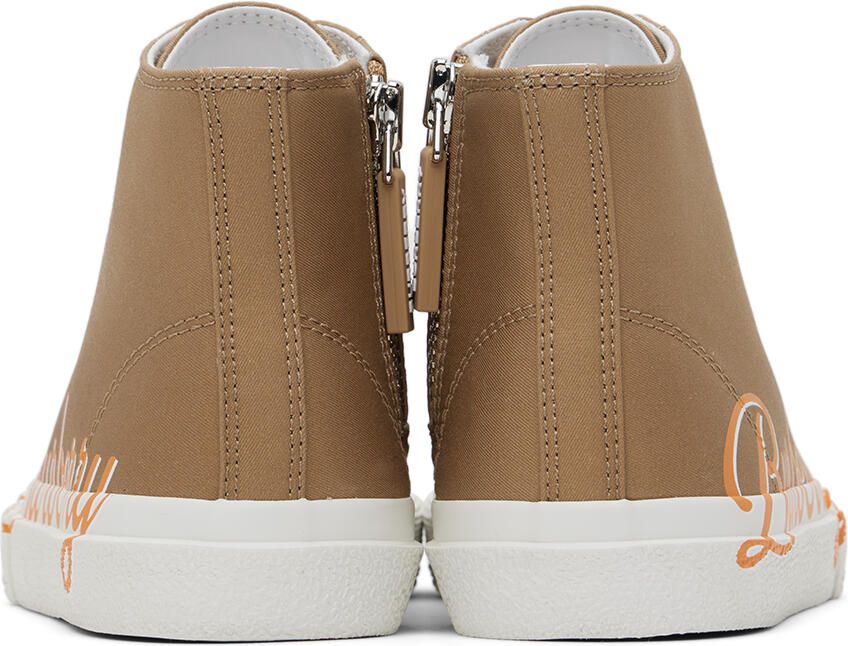 Burberry Kids Beige Logo Script Sneakers - Picture 4