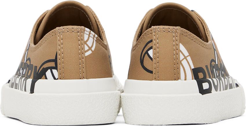 Burberry Kids Beige Montage Print Sneakers