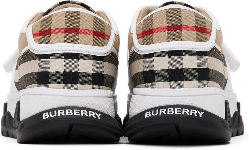 Burberry Kids Beige Vintage Check Sneakers