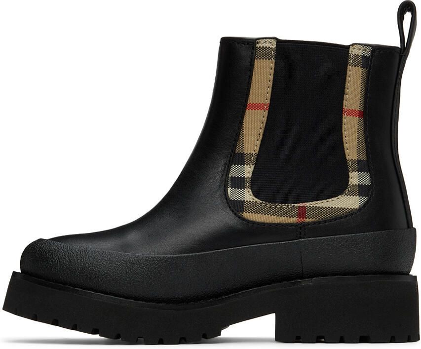 Burberry Kids Black Rosie Chelsea Boots - Picture 2