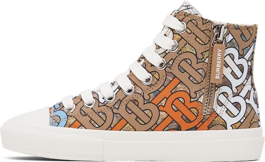 Burberry Kids Multicolor Monogram Map Sneakers - Picture 3