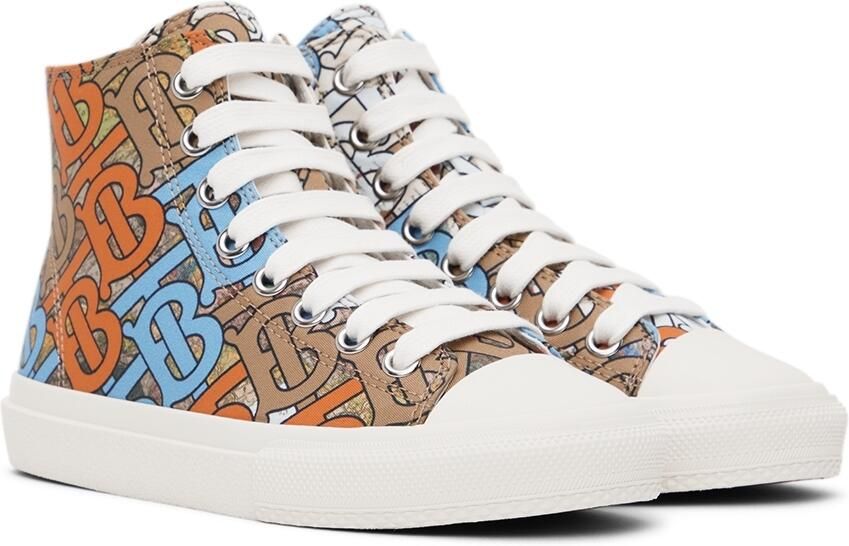 Burberry Kids Multicolor Monogram Map Sneakers - Picture 2