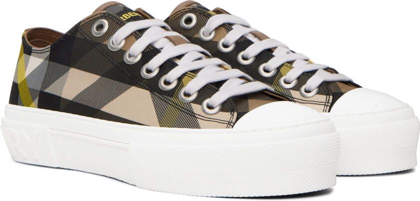 Burberry Multicolor Exaggerated Check Sneakers - Picture 2