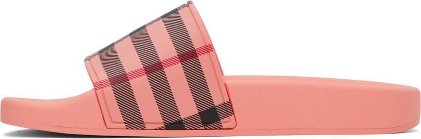 Burberry Pink Check Slides - Picture 3