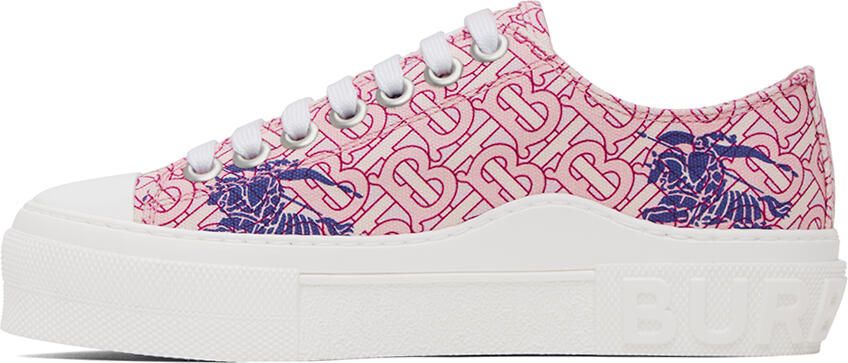 Burberry Pink Lace-Up Sneakers - Picture 3