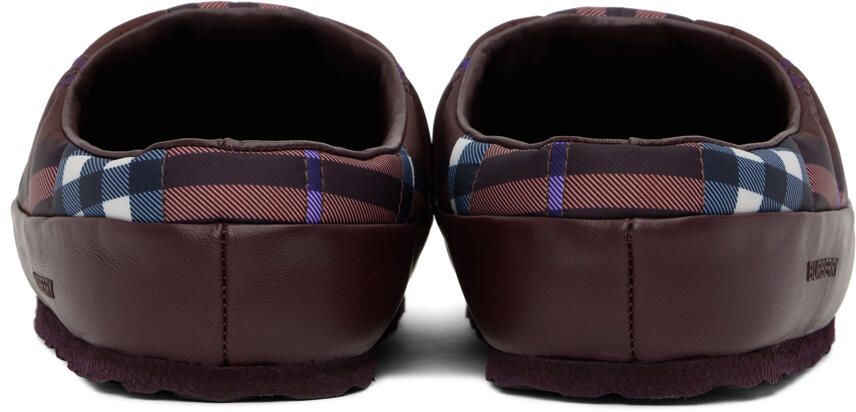Burberry Purple Northaven Vintage Check Slippers