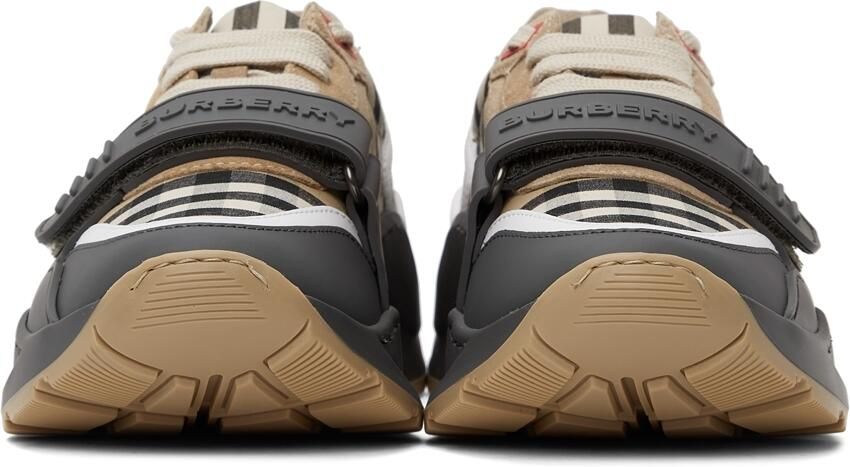 Burberry Tan & Grey Ramsey Sneaker - Picture 3