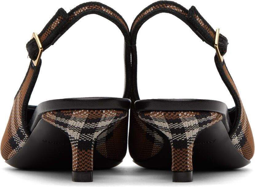 Burberry Tan Check Heels