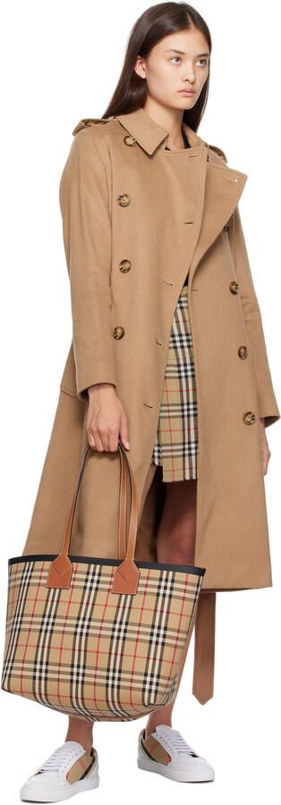 Burberry White & Tan House Sneakers - Picture 4