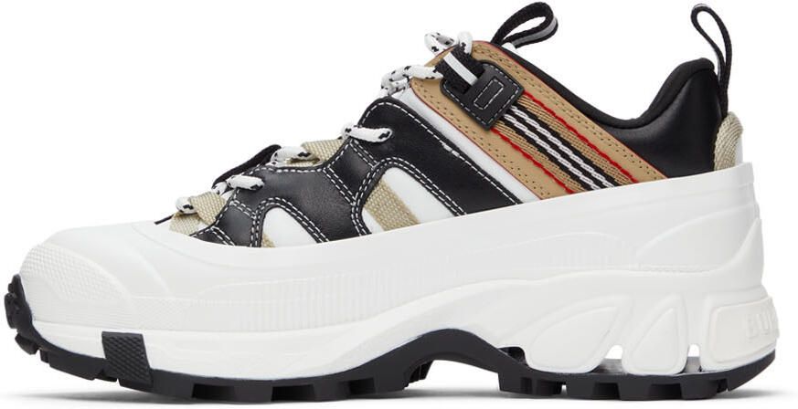 Burberry White Icon Stripe Arthur Sneakers - Picture 4