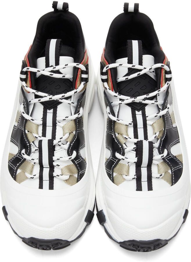 Burberry White Icon Stripe Arthur Sneakers